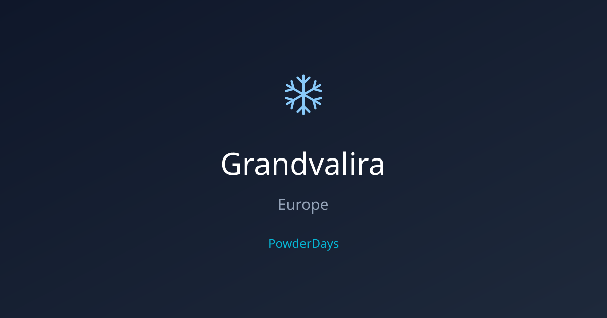 Grandvalira Snowfall Stats & Powder Days