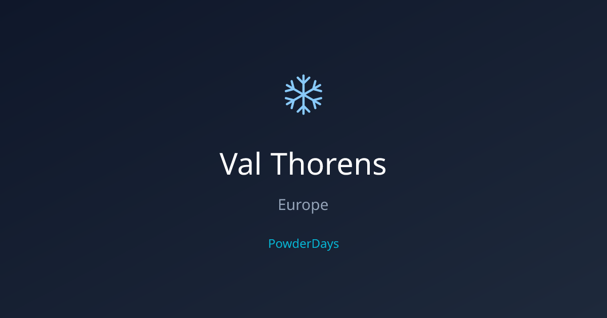 Val Thorens Snowfall Stats & Powder Days