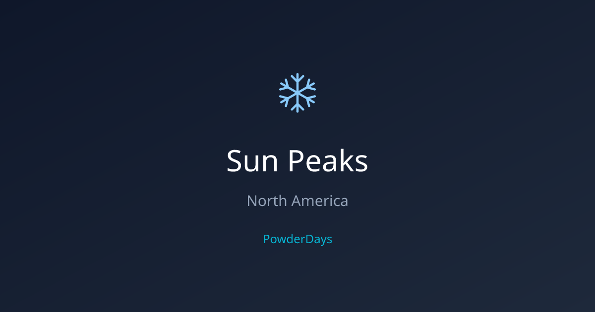 Sun Peaks Snowfall Stats & Powder Days